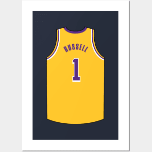 D'Angelo Russell Jersey Gold Qiangy Posters and Art